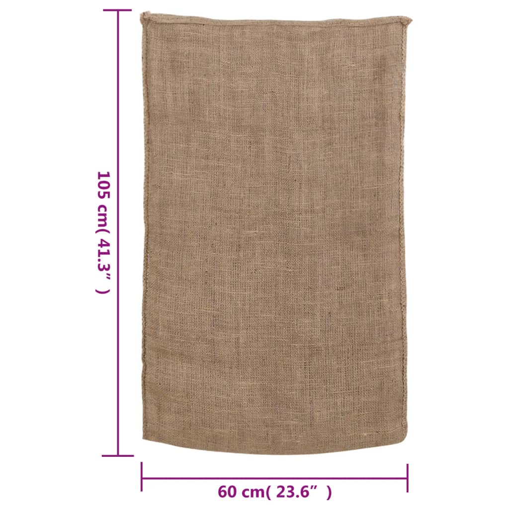 jutesække 10 stk. 60x105 cm 100 % jute 220 g/m2