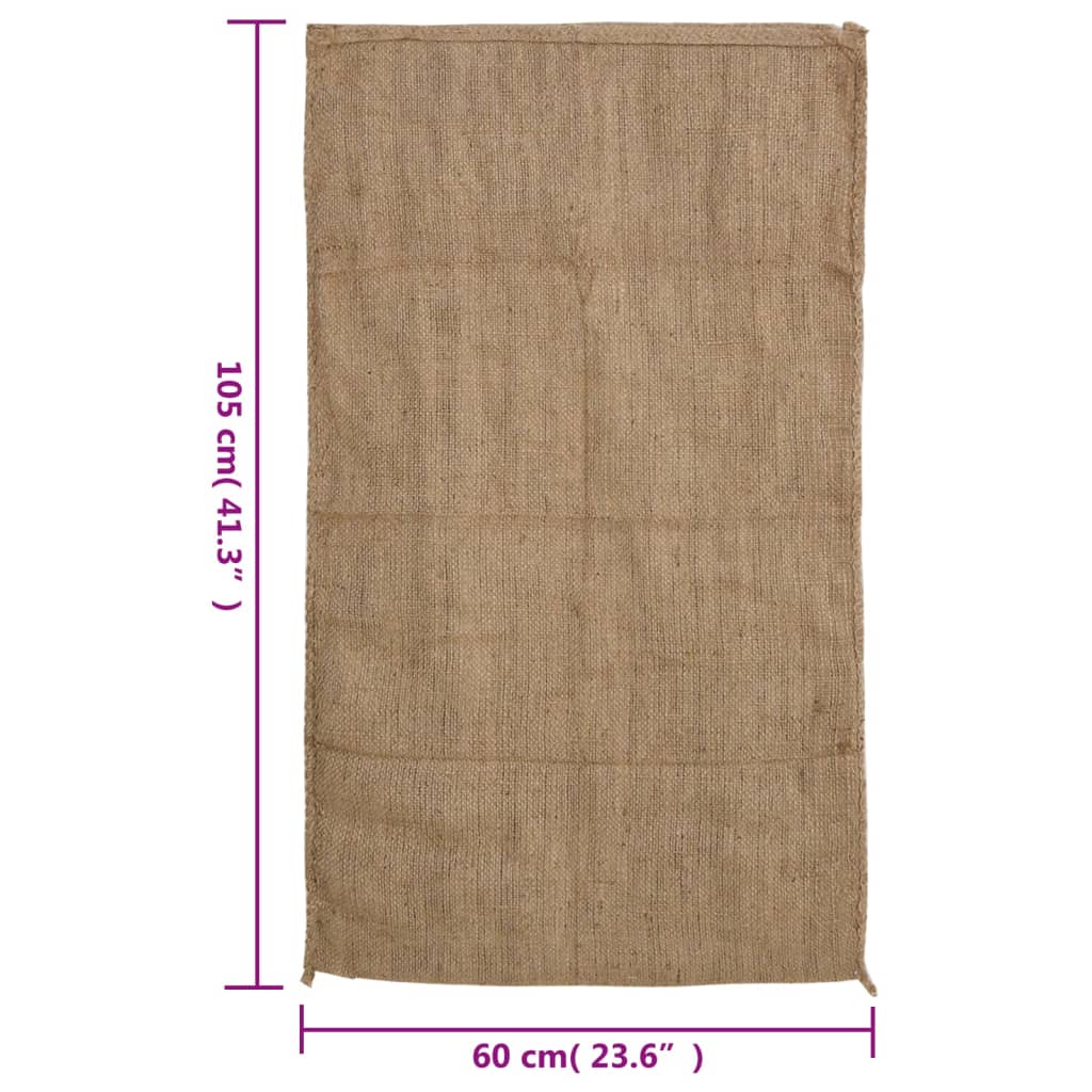 jutesække 5 stk. 60x105 cm 100 % jute 340 g/m2