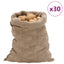 jutesække 30 stk. 60x105 cm 100 % jute 220 g/m2