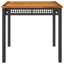 havebord 80x80x75 cm polyrattan og akacietræ sort