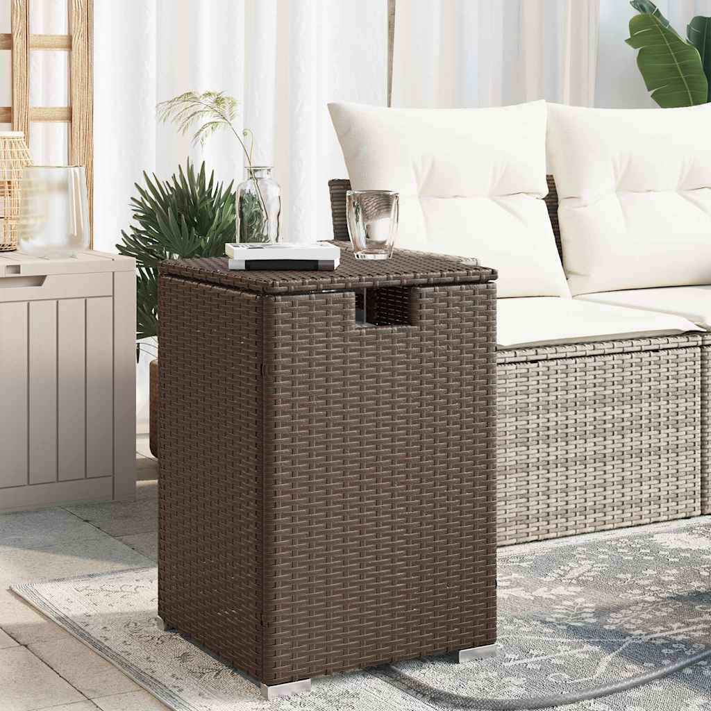 gasflaskeskjuler 40x40x60 cm polyrattan brun billede