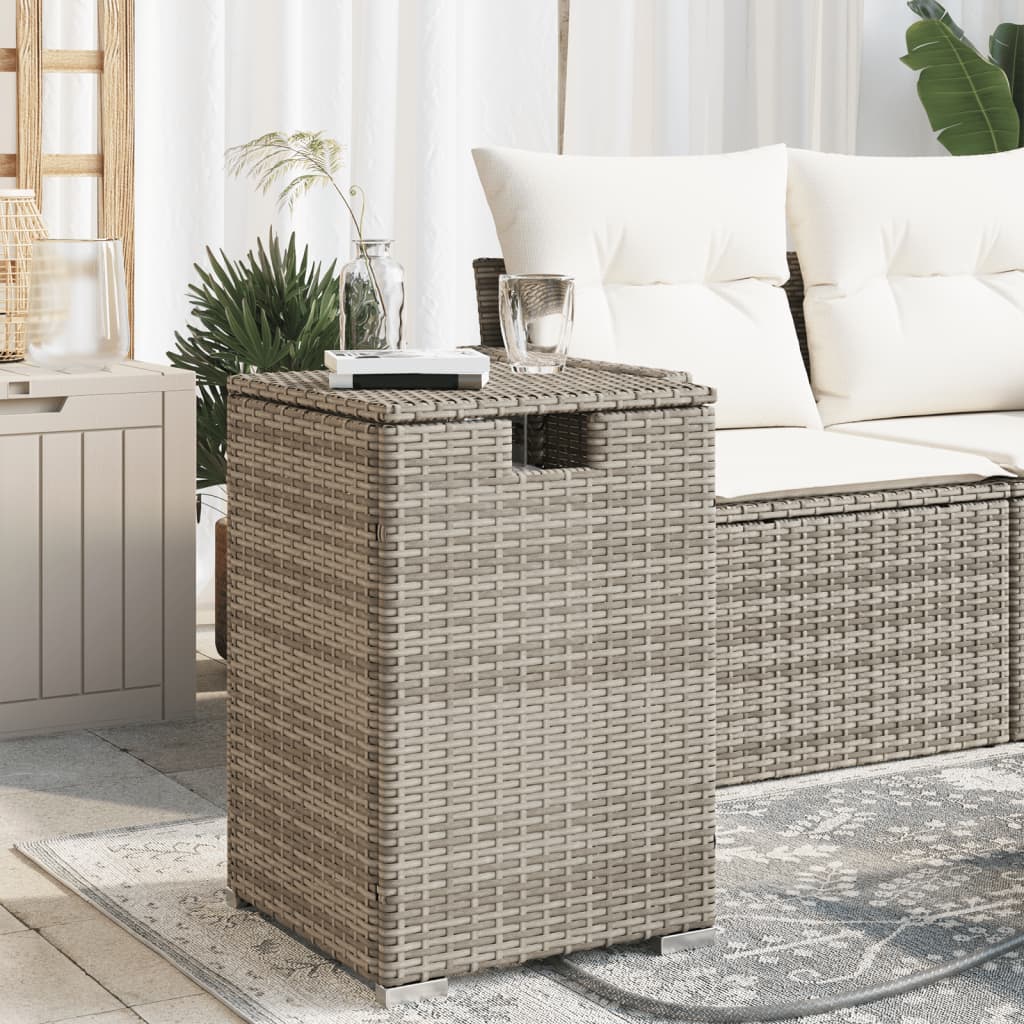 gasflaskeskjuler 40x40x60 cm polyrattan grå billede