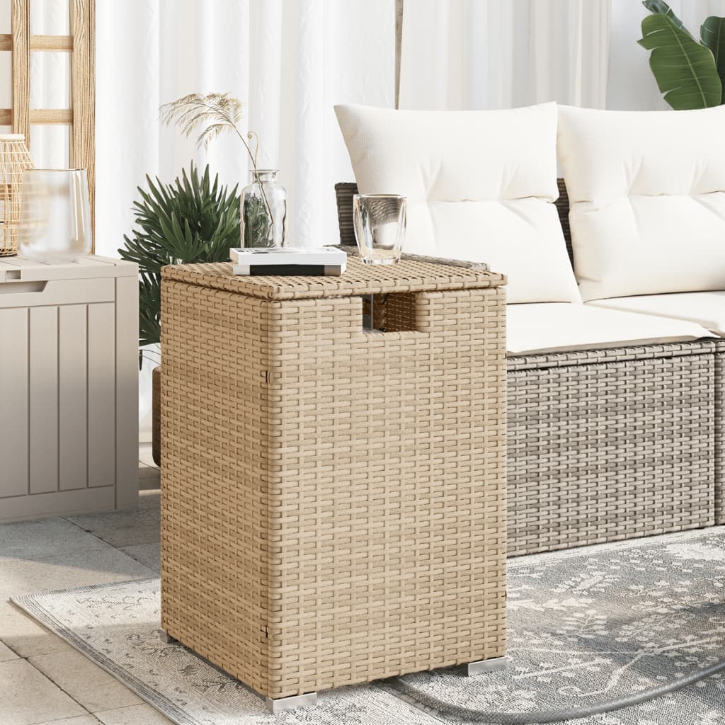 Gasflaskeskjuler i polyrattan 40×40×60 cm - beige