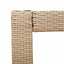 havebord med trætop 60x40x75 cm polyrattan beige