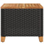 havebord 45x45x37 cm polyrattan og akacietræ sort