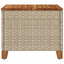 havebord 45x45x37 cm polyrattan og akacietræ beige