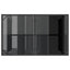 havebord med glastop 110x68x70 cm polyrattan sort