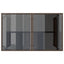 havebord med glastop 110x68x70 cm polyrattan brun