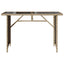 havebord med glastop 110x68x70 cm polyrattan beige