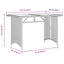 havebord med glastop 110x68x70 cm polyrattan beige