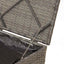 Pude kasse med opbevaring Grå 50 x 50 x 50 cm polyrattan