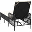 Solstol Sort og Cremehvid 55 x 200 x 92 cm polyrattan