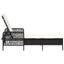Solstol Sort og Cremehvid 55 x 200 x 92 cm polyrattan