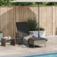 Solstol Grå og Mørkegrå 200 x 55 x 92 cm polyrattan
