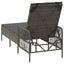 Solstol Grå og Mørkegrå 200 x 55 x 92 cm polyrattan