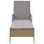Solstol Beige og lys grå 200 x 55 x 92 cm polyrattan