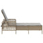 Solstol Beige og lys grå 200 x 55 x 92 cm polyrattan