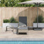 Solstol Lysegrå og mørkegrå 200 x 55 x 92 cm polyrattan
