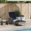 Solstol Grå og Marineblå 200 x 55 x 92 cm polyrattan