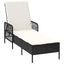 Solstol 3 pcs Sort og Cremehvid 55 x 200 x 92 cm polyrattan