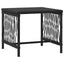 Solstol 3 pcs Sort og Cremehvid 55 x 200 x 92 cm polyrattan