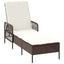 Solstol 3 pcs Brun og Creme Hvid 200 x 55 x 92 cm polyrattan
