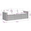 3-personers havesofa med hynder polyrattan beige