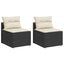 sofamoduler til haven 2 stk. med hynder polyrattan sort