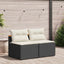 sofamoduler til haven 2 stk. med hynder polyrattan sort