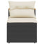 sofamoduler til haven 2 stk. med hynder polyrattan sort