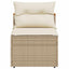 sofamoduler til haven 2 stk. med hynder polyrattan beige