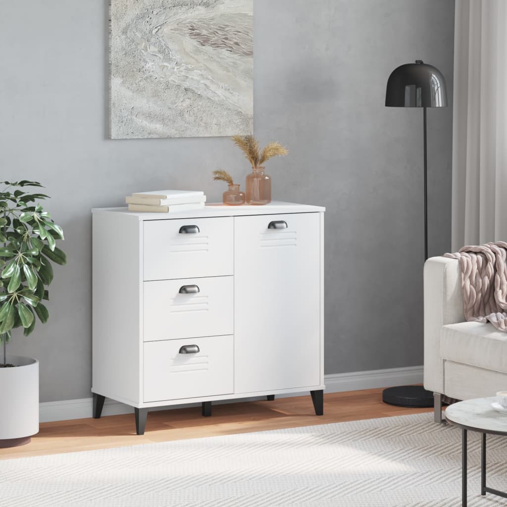 skænk VIKEN 80x40x80 cm konstrueret træ hvid