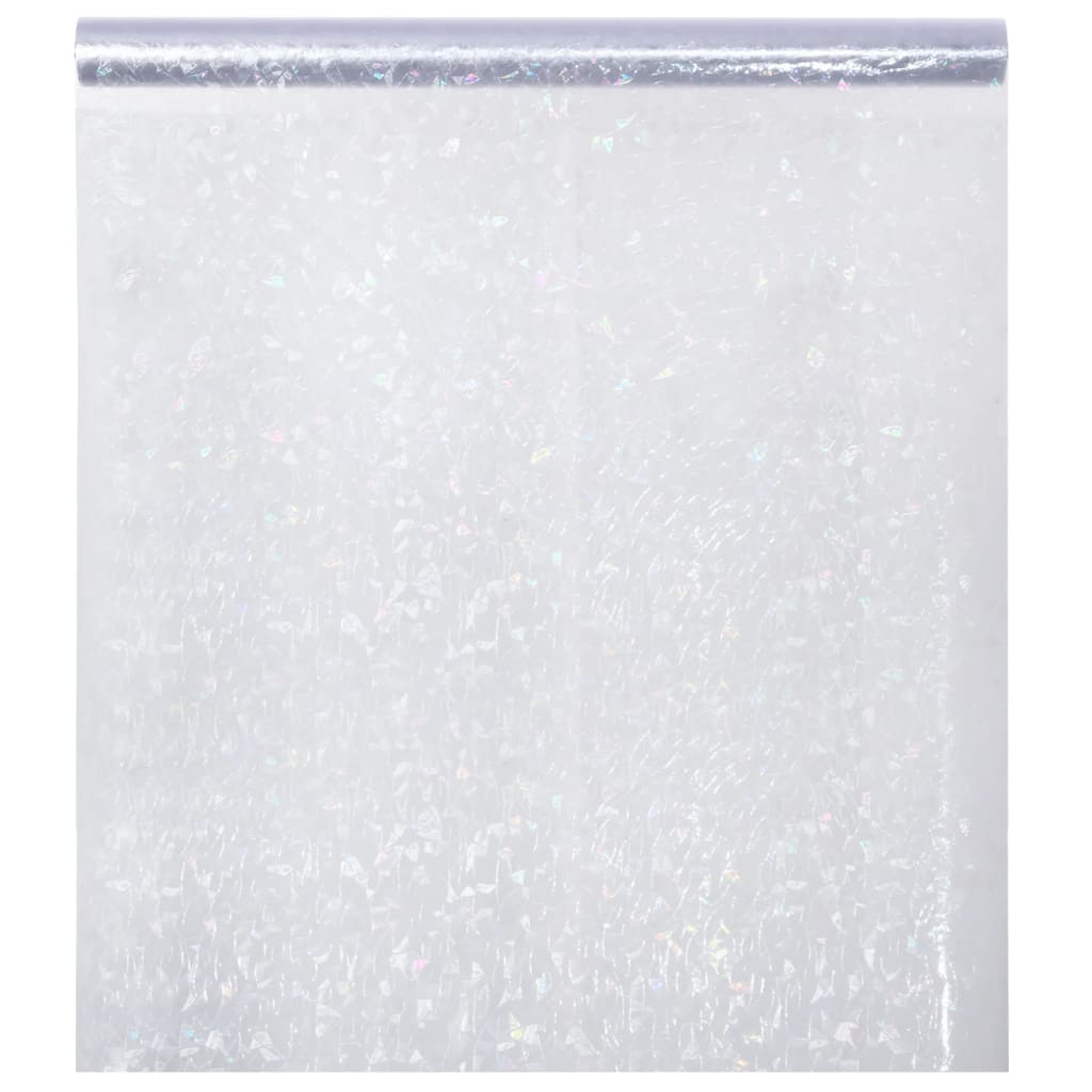 vinduesfolie 60x1000 cm PVC 3D-regnbuemønster matteret
