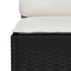 hjørnemodul til havesofa med hynder polyrattan sort