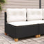 sofamodul til haven med hynder polyrattan sort