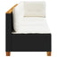 3-personers havesofa med hynder polyrattan sort
