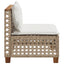 sofamodul til haven med hynder polyrattan beige