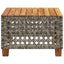 havebord 55x55x36 cm polyrattan og akacietræ grå