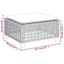 haveskammel med hynde 63,5x56x32 cm polyrattan beige