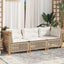 3-personers havesofa med hynder polyrattan beige