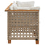 3-personers havesofa med hynder polyrattan beige