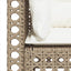 3-personers havesofa med hynder polyrattan beige