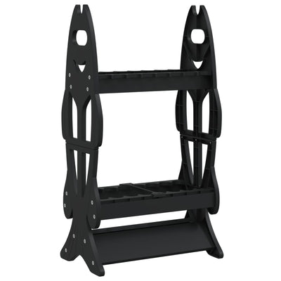 stangholder til 16 fiskestænger sort