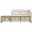 hjørnesofasæt til haven 3 dele med hynder polyrattan beige