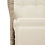 2-personers havesofa med bord og lænefunktion polyrattan beige