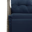 havesofa med 2 siddepladser og bord grå polyrattan