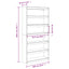 bogreol/rumdeler 100x30x199,5 cm massivt fyrretræ