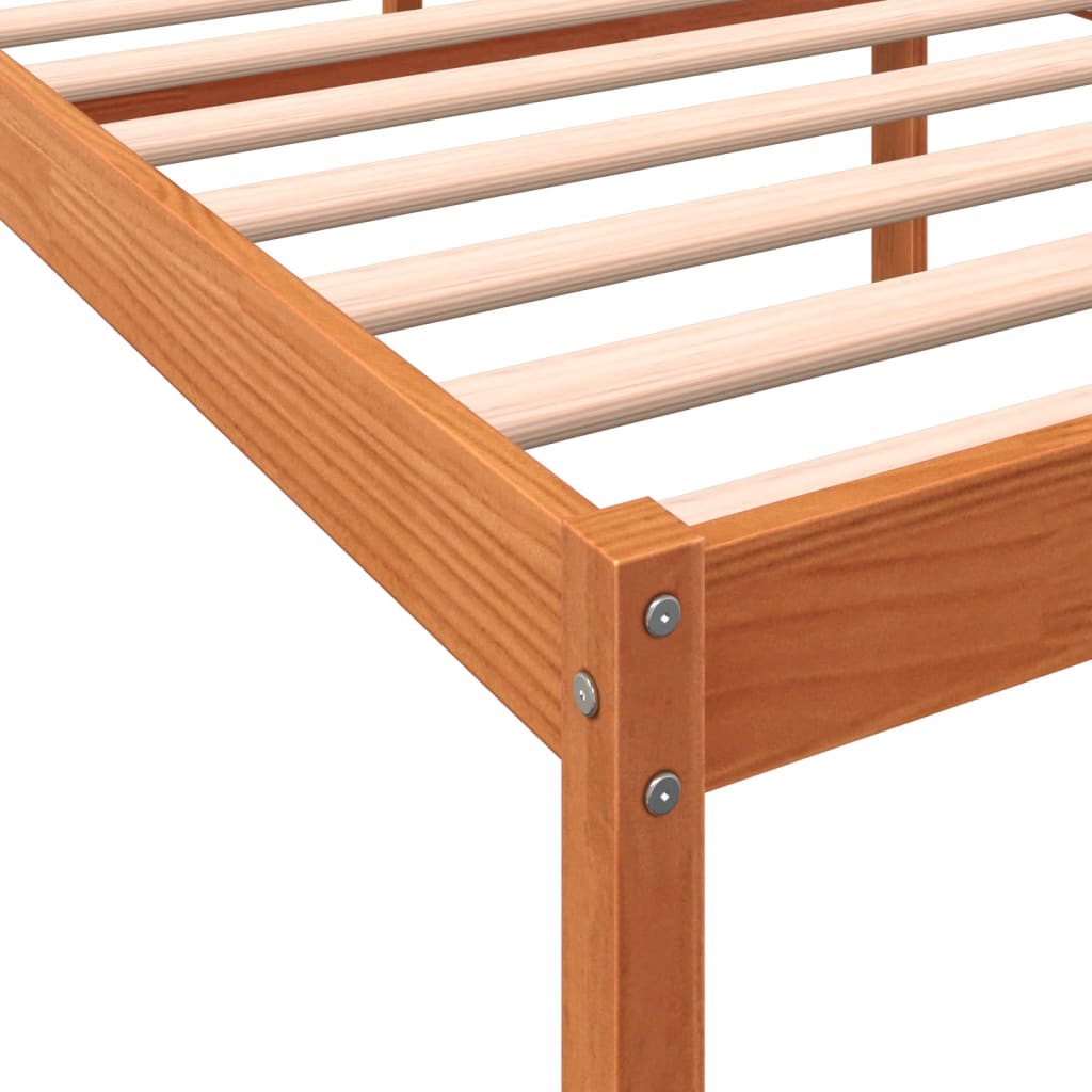 seniorseng 75x190 cm massivt fyrretræ gyldenbrun