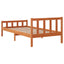 sengeramme uden madras 75x190 cm massivt fyrretræ gyldenbrun