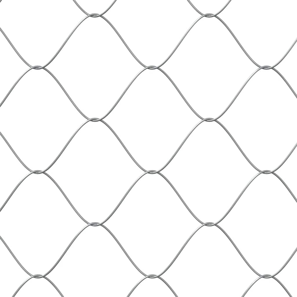 hundegård med tag og låge 2x2x2 m galvaniseret stål grå